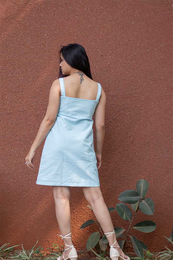 Handpainted Blue Jacket Dress