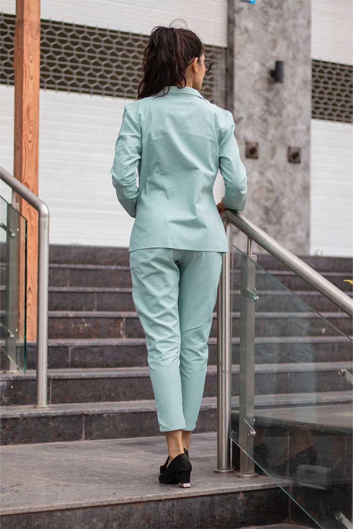 Cotton Blazer Pant Set