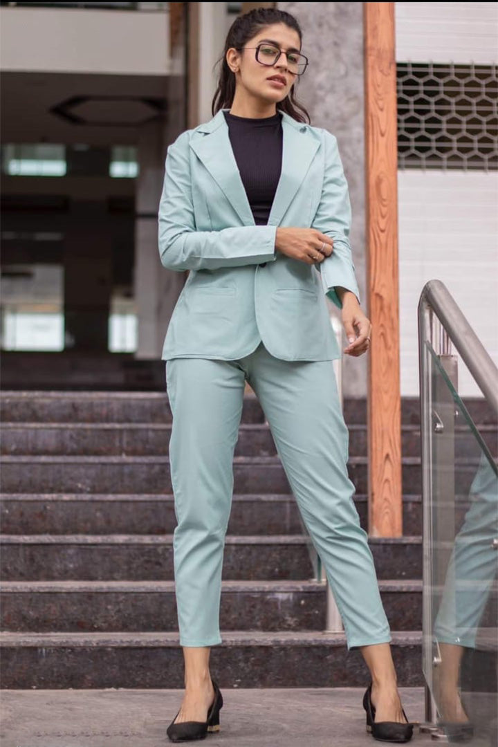 Cotton Blazer Pant Set
