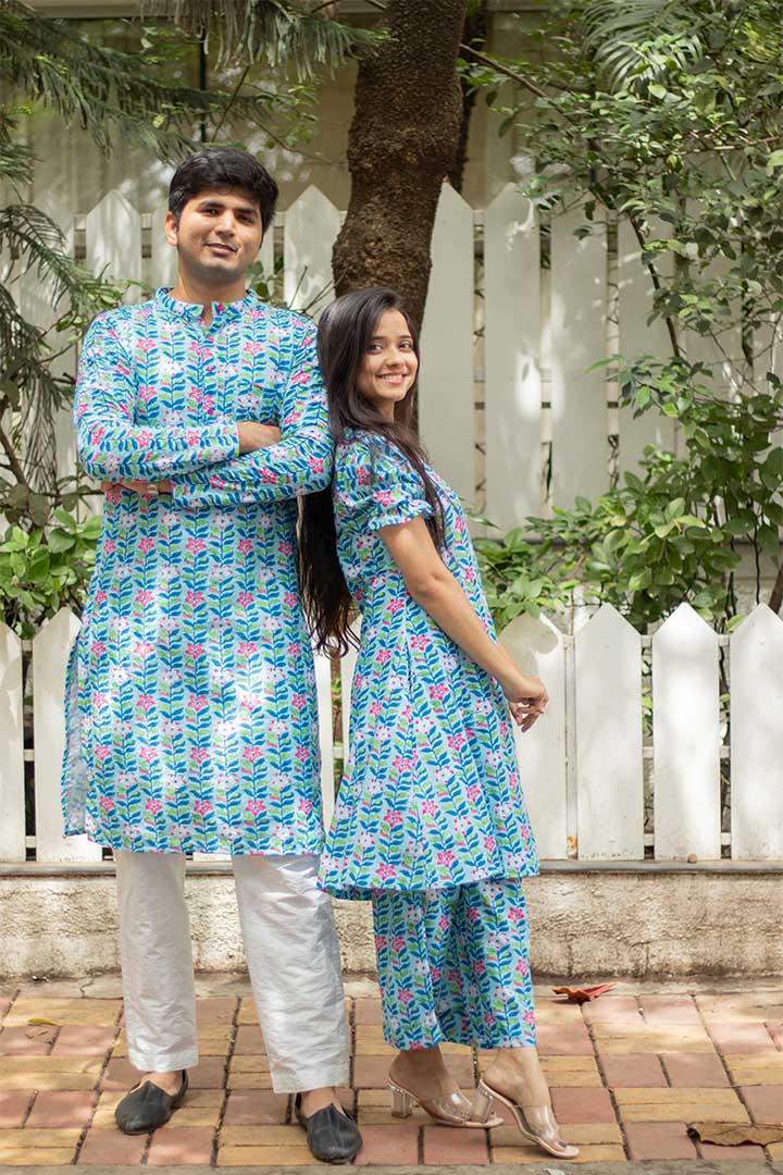 Blue Mens Kurta