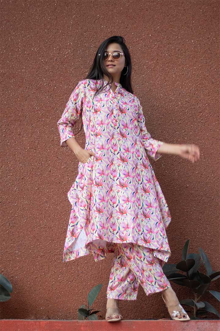 Birdy Co-ord Set For Women - Rose Cotton Collection