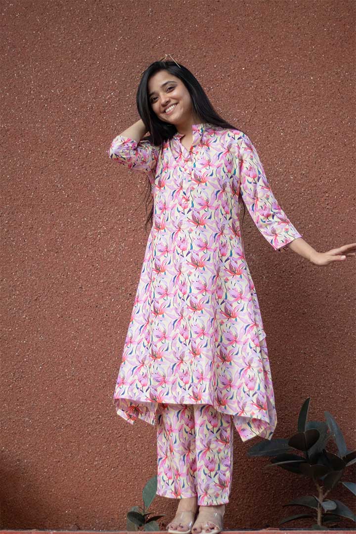 Birdy Co-ord Set For Women - Rose Cotton Collection