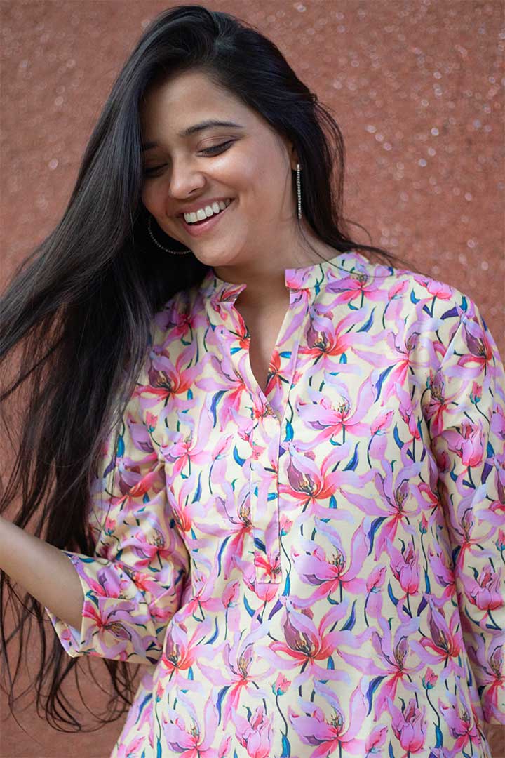 Birdy Co-ord Set For Women - Rose Cotton Collection