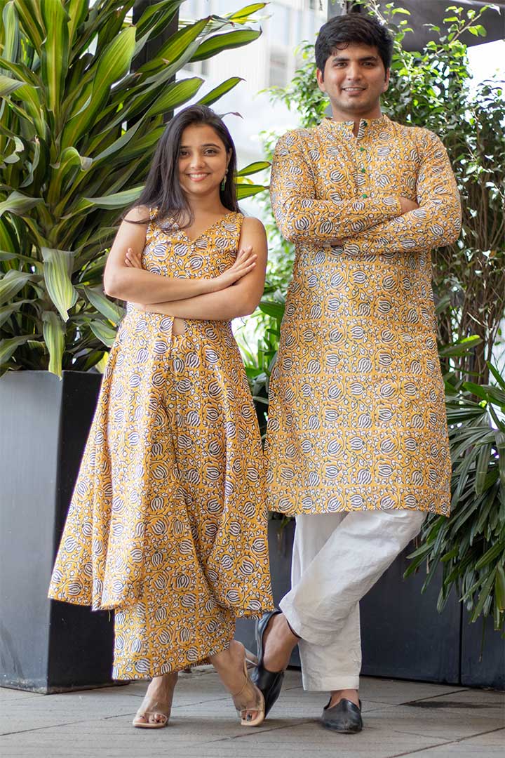 Mustered Mens Kurta