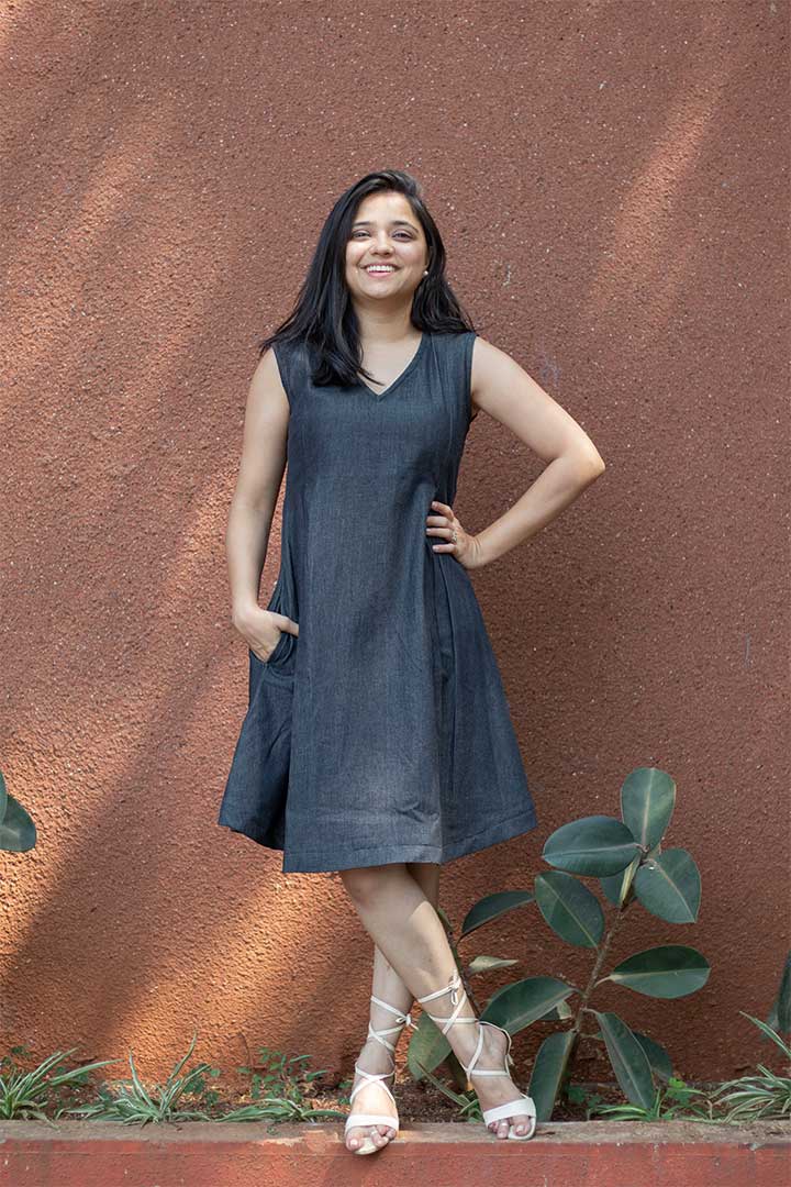 Denim Dress with Tribal Jacket