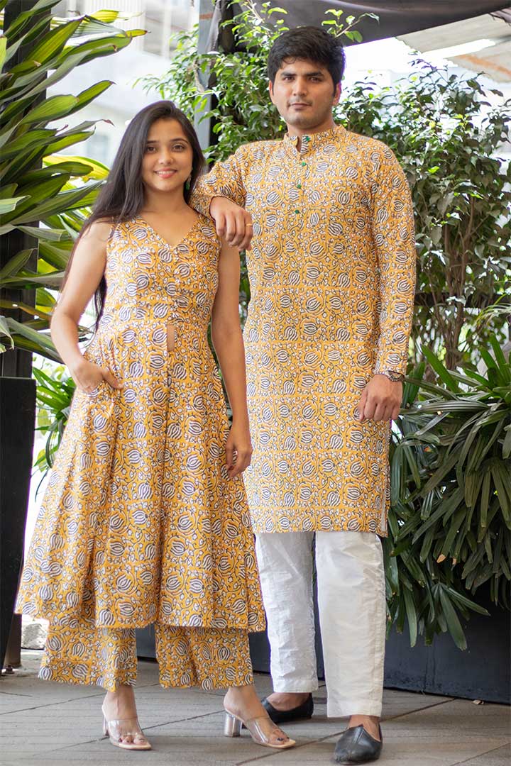 Mustered Mens Kurta