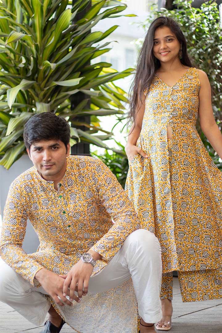 Mustered Mens Kurta