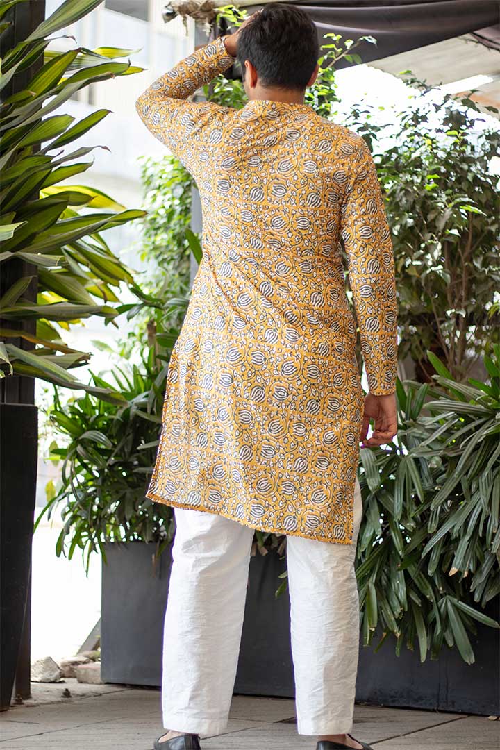 Mustered Mens Kurta