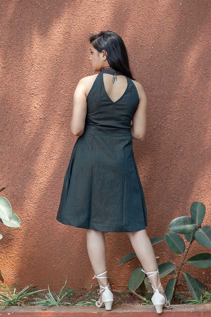 Denim Halter Dress