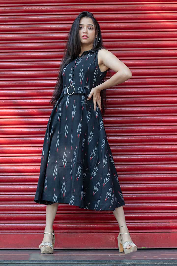 Black Ikhat Buckle Dress