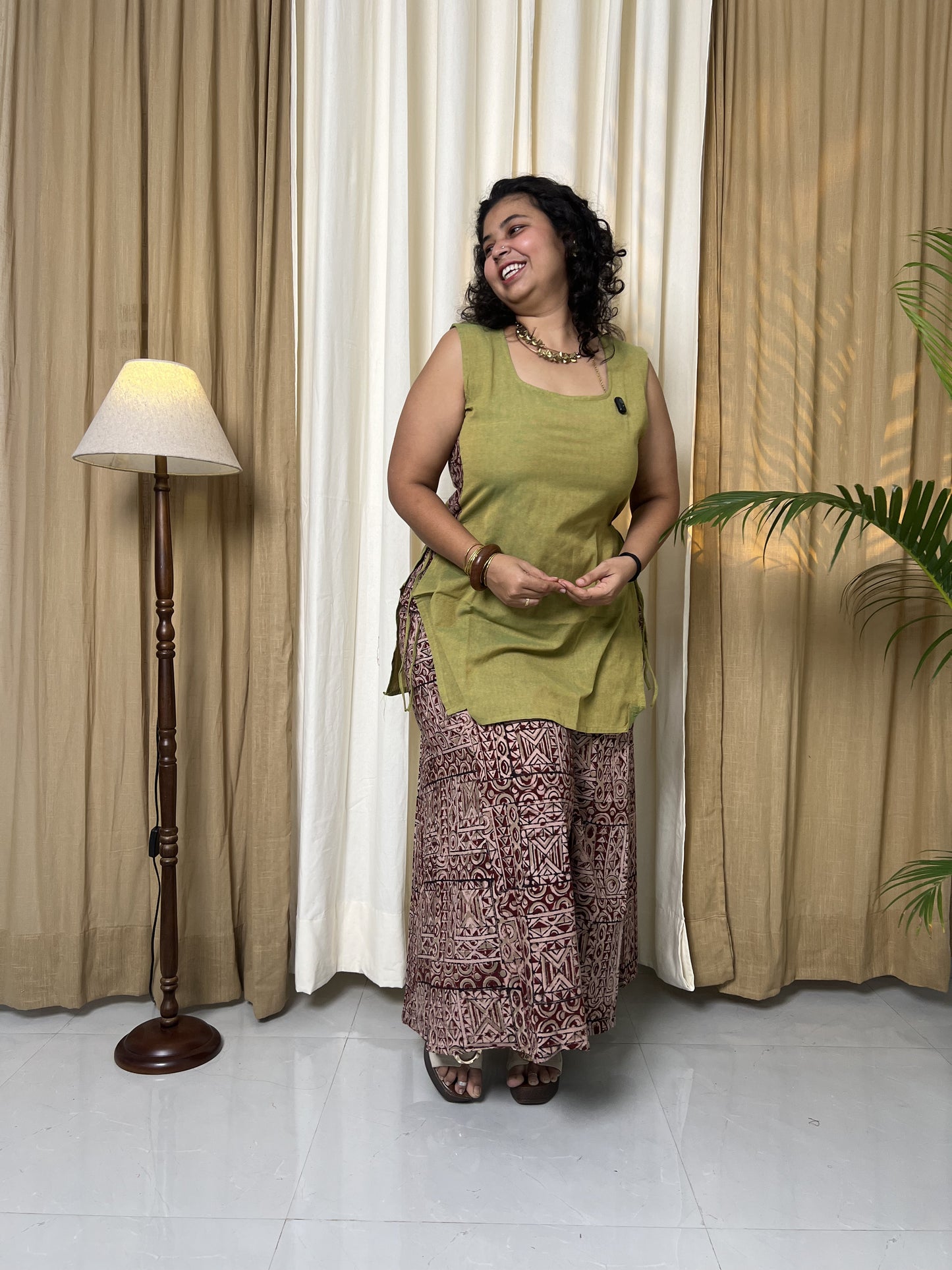 Green Cotton Kurta