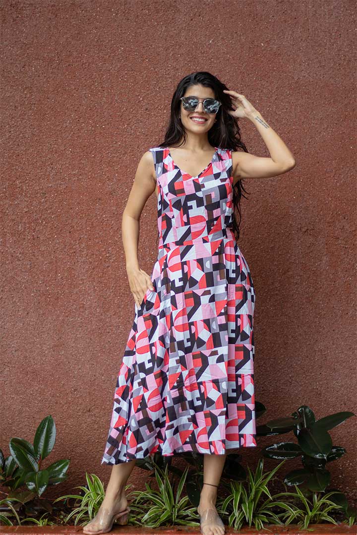 Retro Cross Back Dress