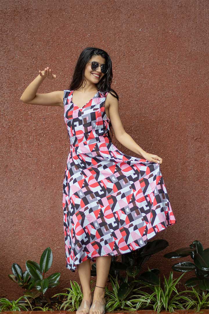 Retro Cross Back Dress