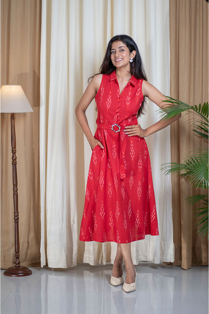Ikaht Collar Cotton Dress