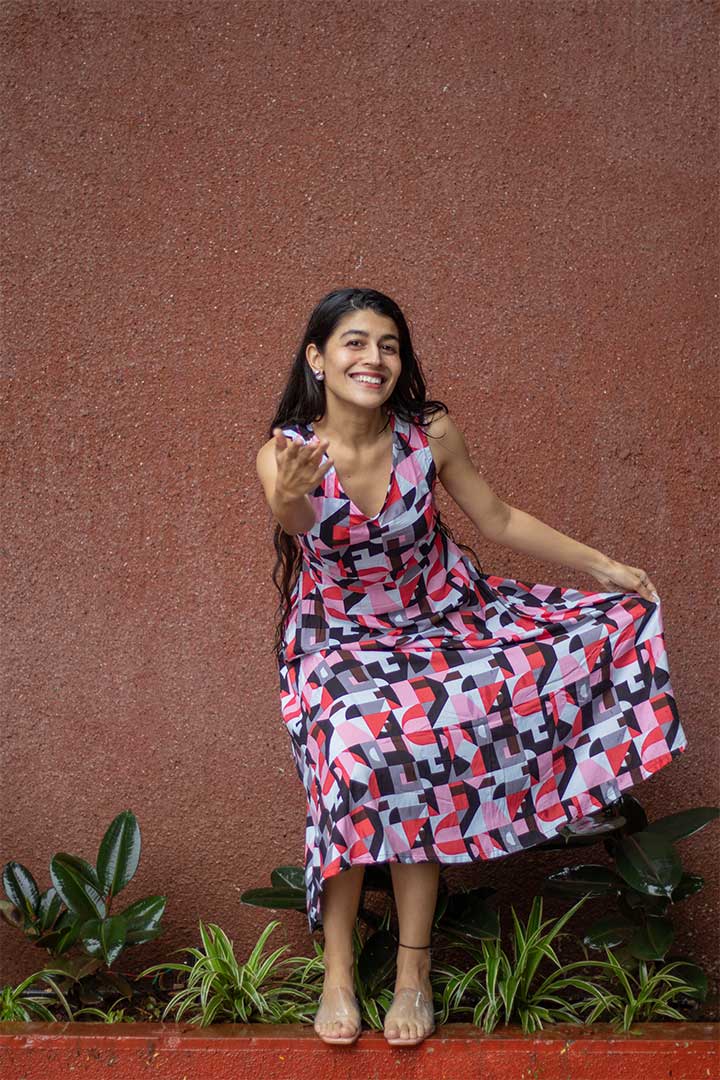 Retro Cross Back Dress