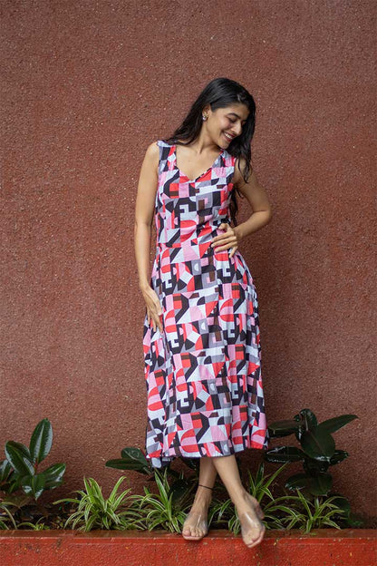 Retro Cross Back Dress