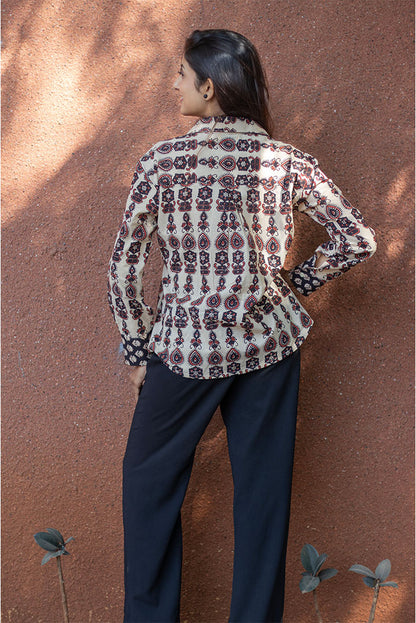 Adiva Block Printed Cotton Shirt
