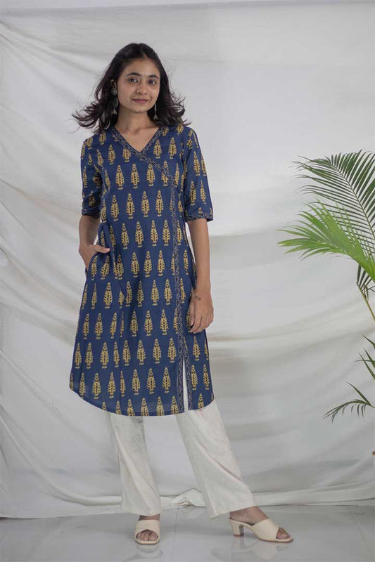 Anarkali Pattern Cotton Kurti