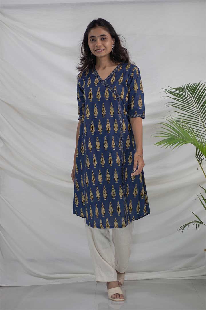 Anarkali Pattern Cotton Kurti