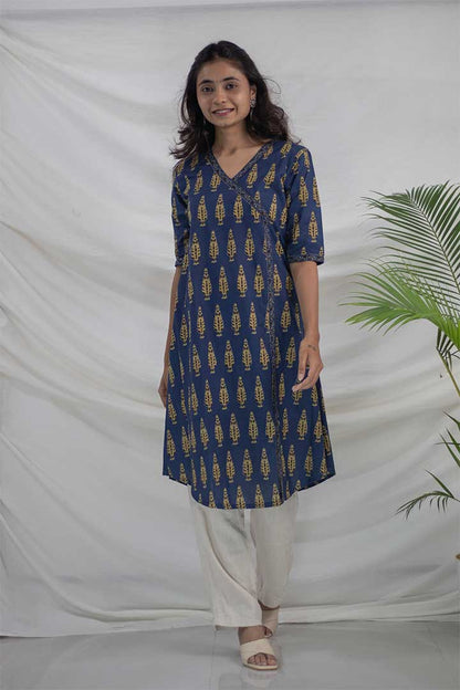 Anarkali Pattern Cotton Kurti