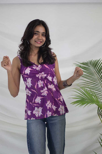 Purple SweetHeart Cotton Top