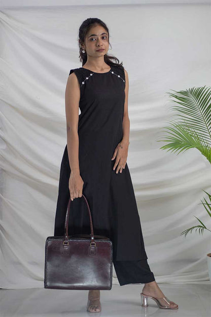 Black Cotton Office Cord Set