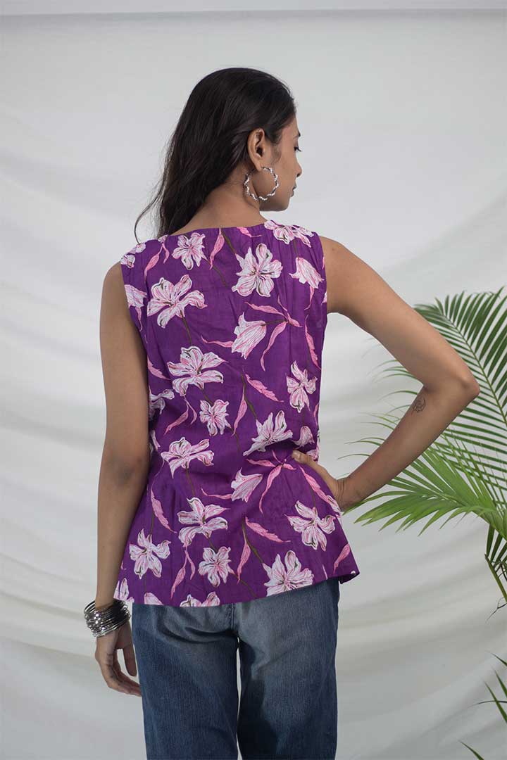 Purple SweetHeart Cotton Top