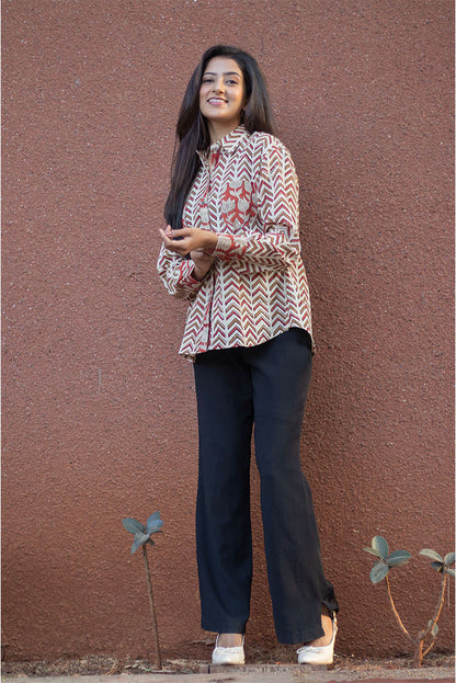Upward Block printed Cotton Shirt