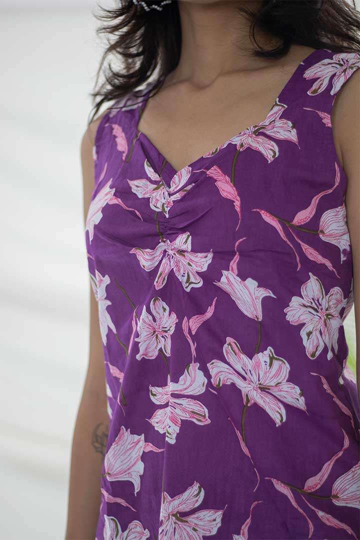 Purple SweetHeart Cotton Top