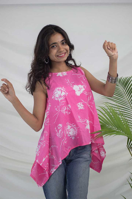 High low hem Cotton Top