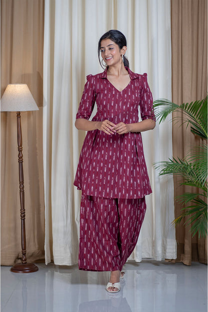 Ikhat Marron Cotton Cord Set