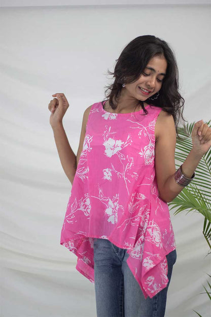 High low hem Cotton Top