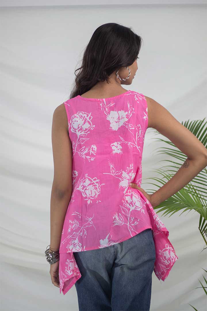 High low hem Cotton Top