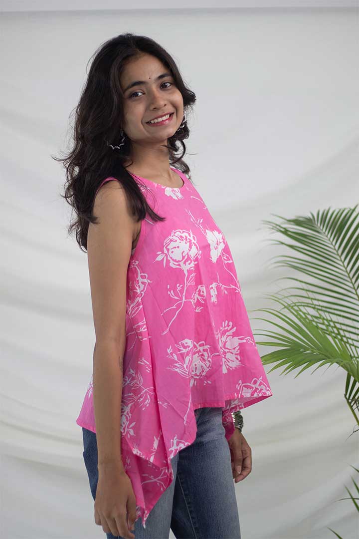 High low hem Cotton Top