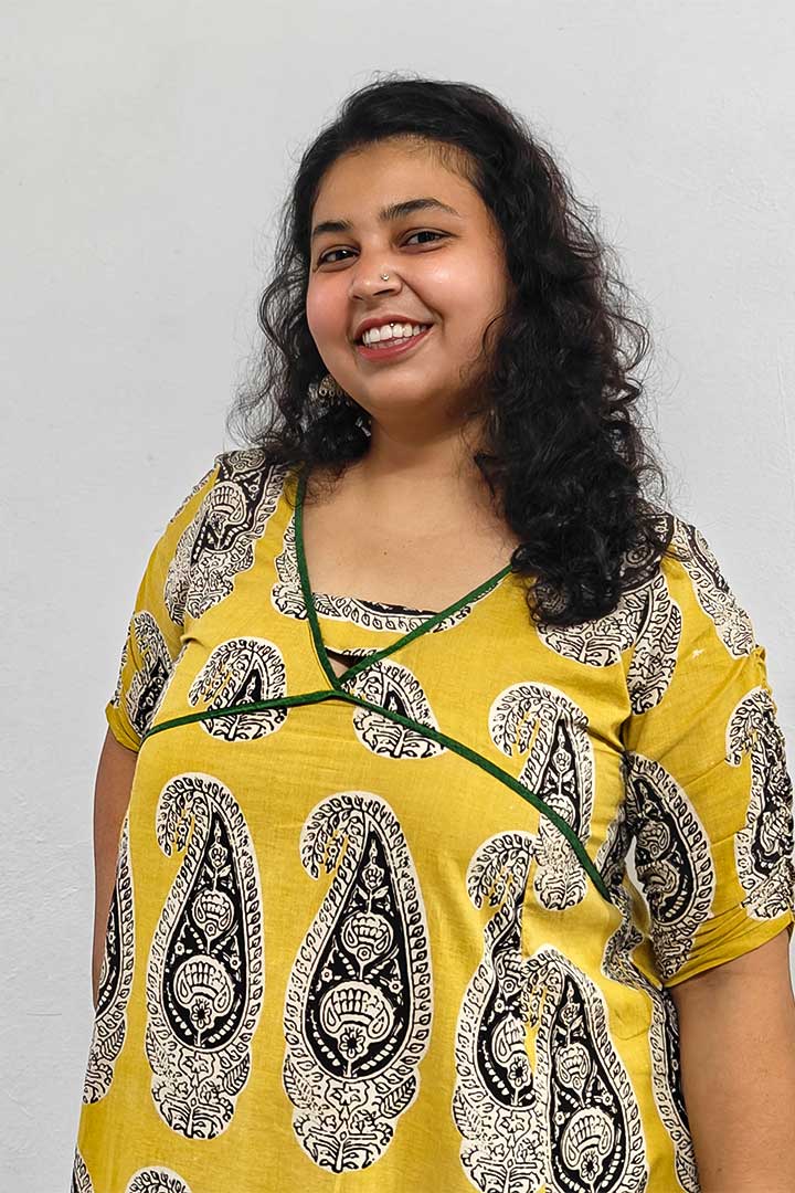 Mustered Alia Cut Cotton Dress