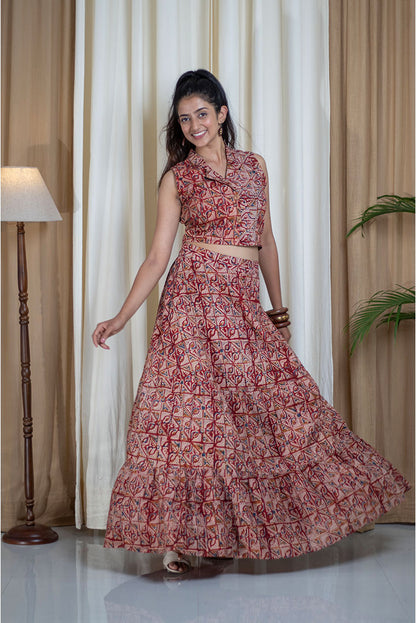 Kalamkari Cotton Cord Set