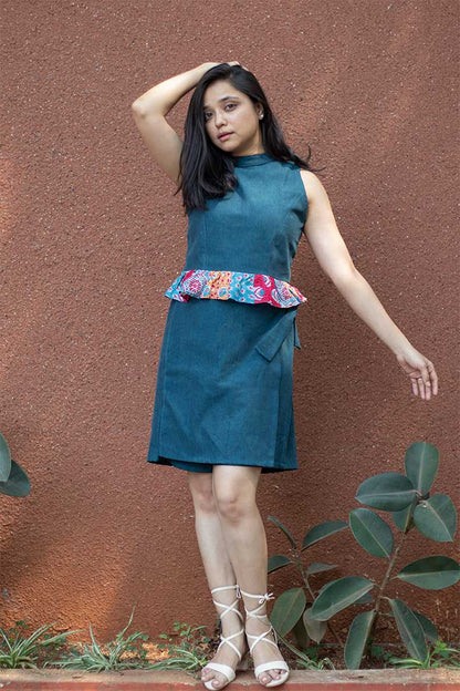 Cotton Denim skot Cord Set