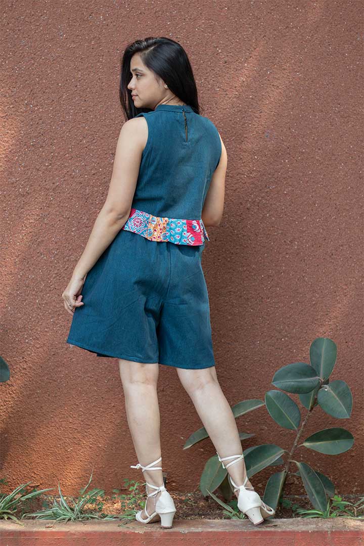 Cotton Denim skot Cord Set