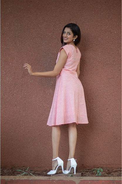 Pink Bow Style Cotton dress