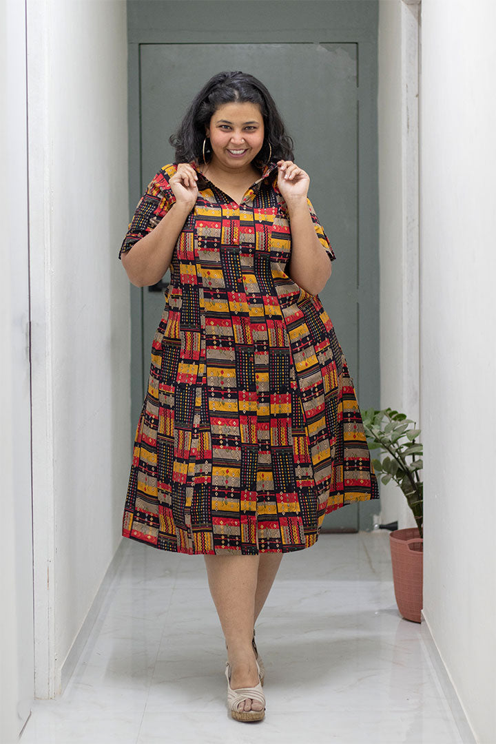 Plus Collar Neck Dress