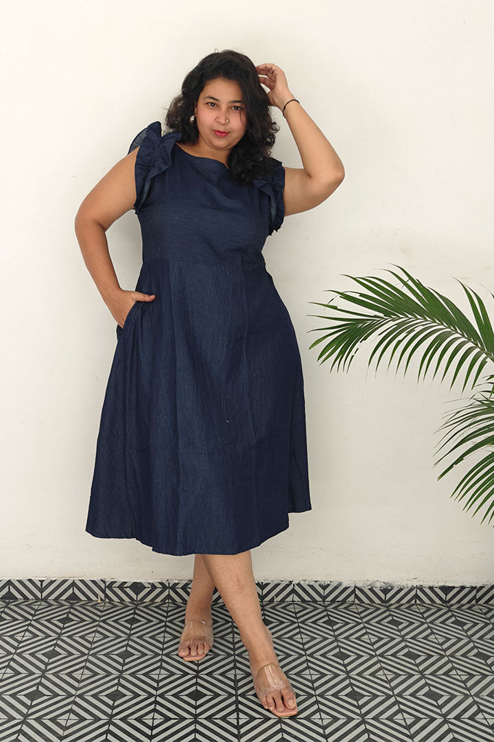 Plus Denim Dino Dress