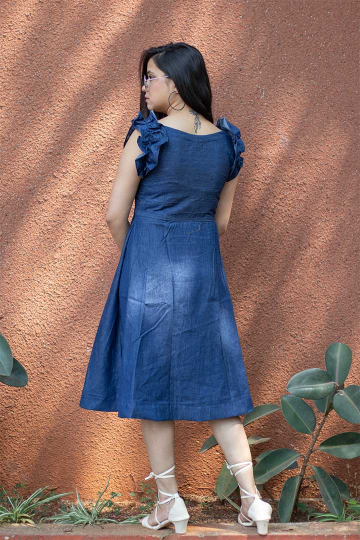 Cotton Denim Dino Dress