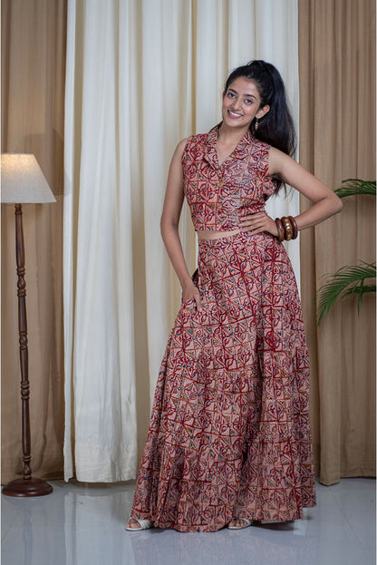 Kalamkari Cotton Cord Set