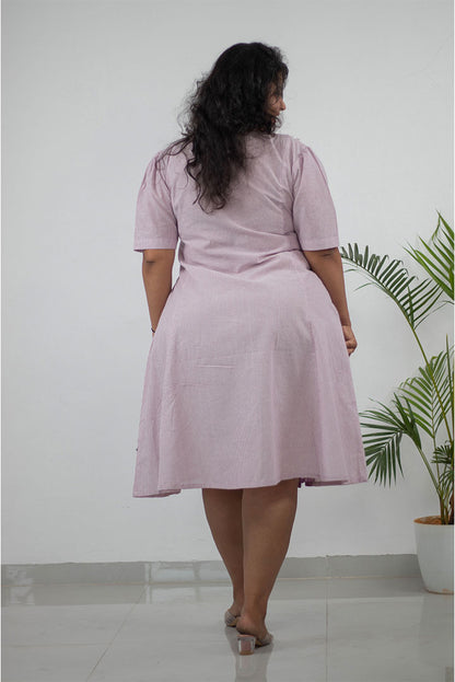 Plus Lailac lacy Cotton Dress