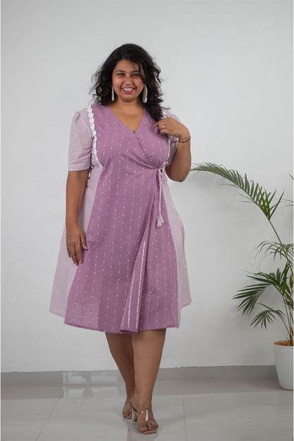 Plus Lailac lacy Cotton Dress