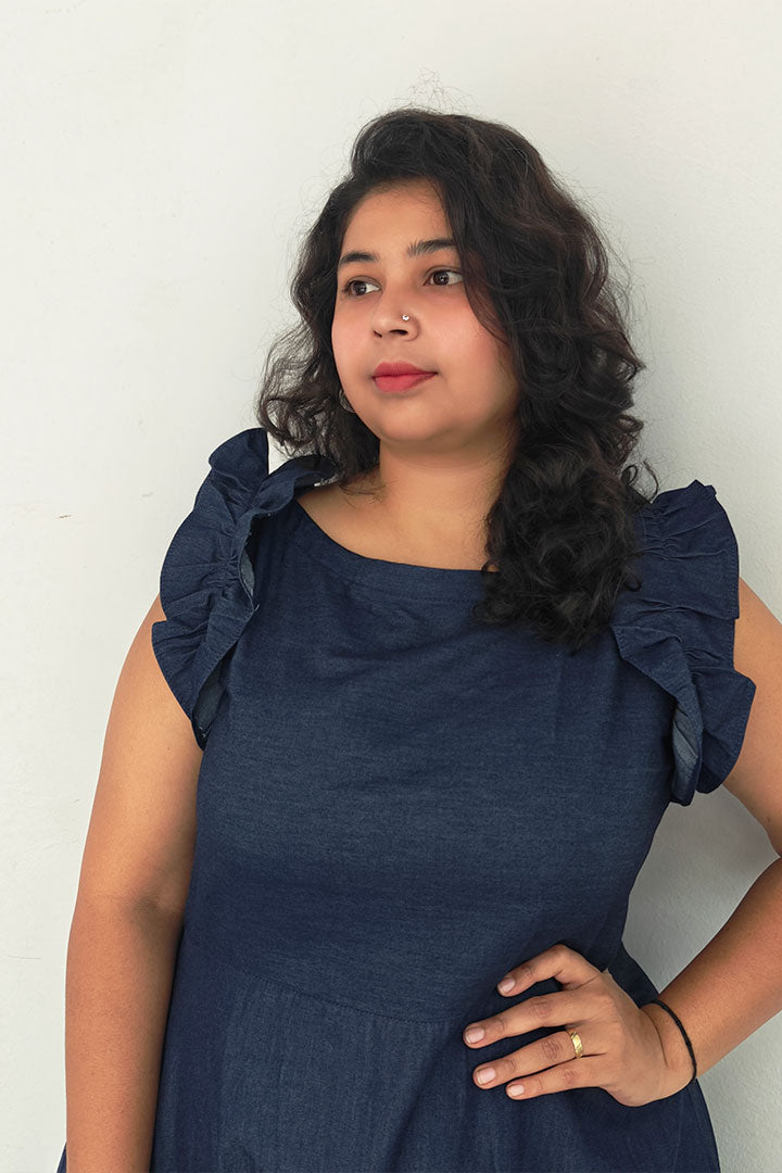 Plus Denim Dino Dress