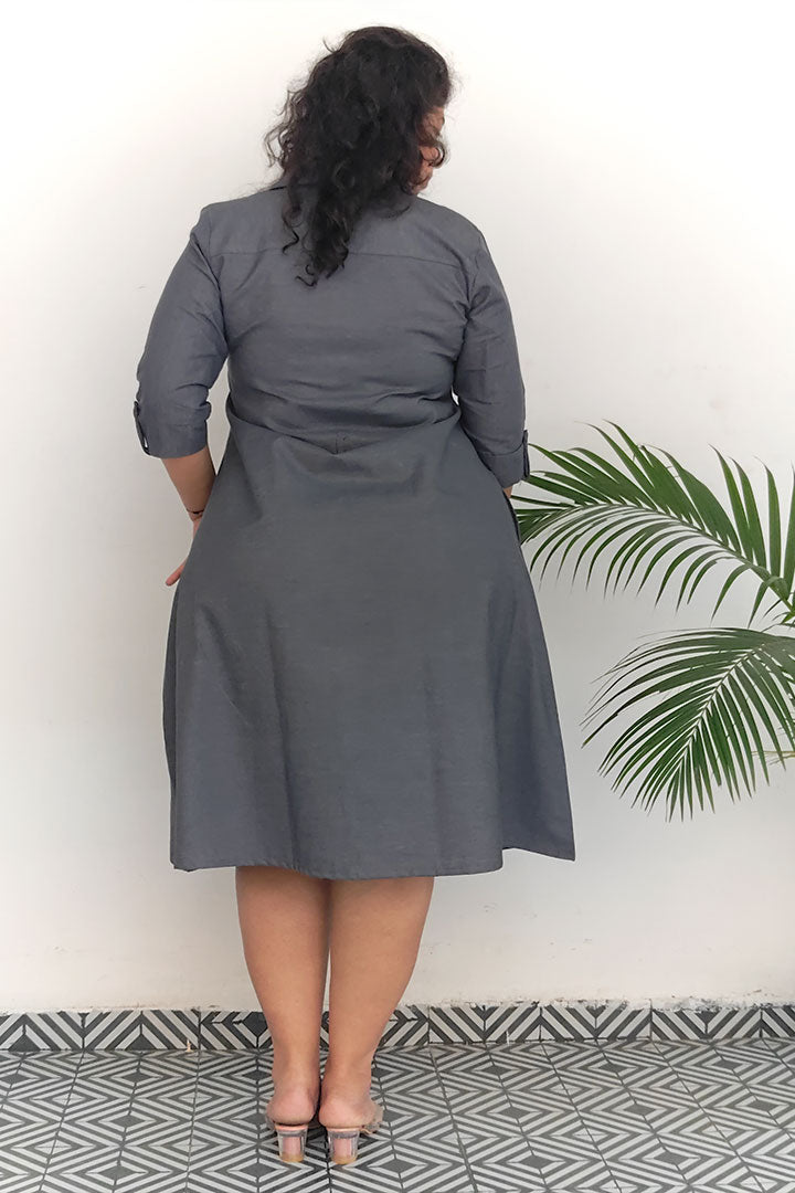 Plus Denim Grey Dress