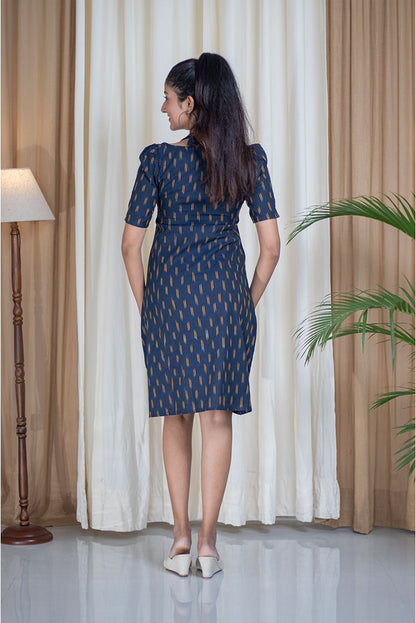 Ikhat Blue Halter Style Cotton Dress