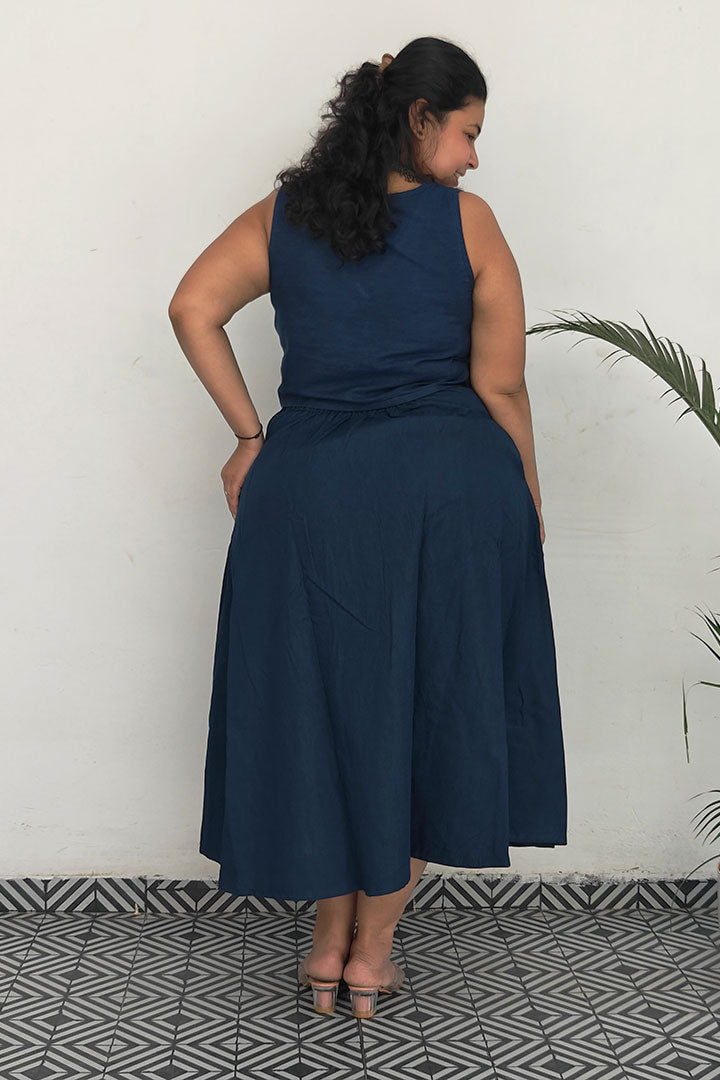 Plus Denim Vest Cord Set