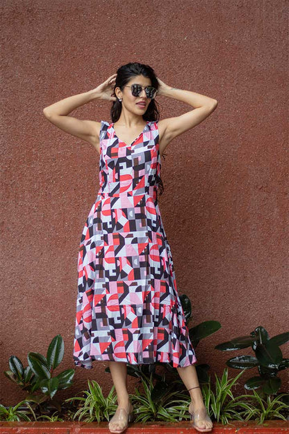 Retro Cross Back Dress